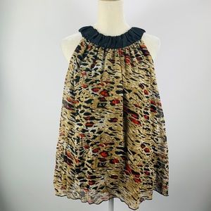 Lane Bryant Cheetah Blouse Sz 18